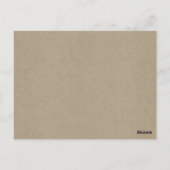 Rustic Winter | Kraft - Hartelijk dank - Ontvangka Briefkaart (Achterkant)