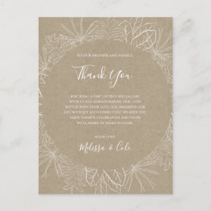 Rustic Winter Kraft - Hartelijk dank - Ontvangka Briefkaart