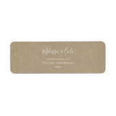 Rustic Winter | Kraft Return Address Label (Voorkant)