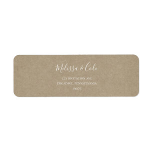 Rustic Winter   Kraft Return Address Label