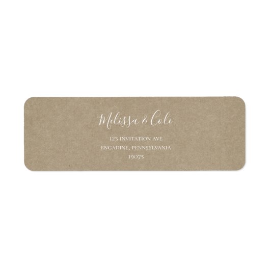 Rustic Winter | Kraft Return Address Label (Voorkant)