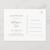 Rustic Winter | Kraft Save The Date-ansichtkaart Uitnodiging Briefkaart (Achterkant)