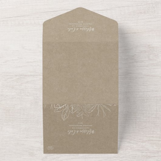 Rustic Winter | Kraft Seal and Send All In One Uitnodiging (Buitenkant)