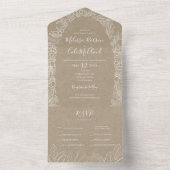 Rustic Winter | Kraft Seal and Send All In One Uitnodiging (Binnen)