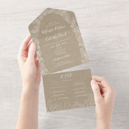 Rustic Winter | Kraft Seal and Send All In One Uitnodiging