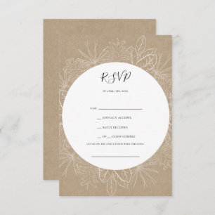 Rustic Winter   Kraft Song Request RSVP Card