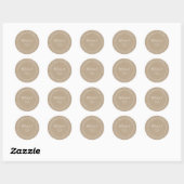 Rustic Winter | Kraft Wedding Envelope-zegels Ronde Sticker (Vel)