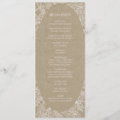 Rustic Winter | Kraft Wedding Programme Programmakaart (Achterkant)