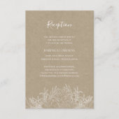 Rustic Winter | Kraft Wedding Reception Card Informatiekaartje (Voorkant)