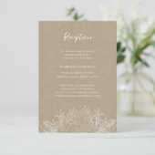 Rustic Winter | Kraft Wedding Reception Card Informatiekaartje (Staand voorkant)