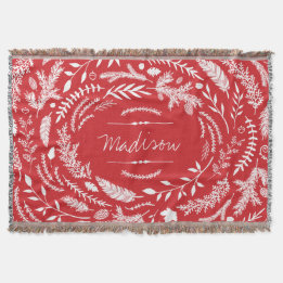 Rustic Winter Monogram Deken