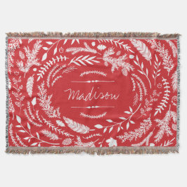 Rustic Winter Monogram Deken