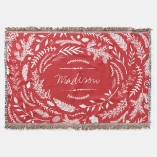 Rustic Winter Monogram Deken