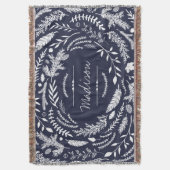 Rustic Winter Monogram Deken (Voorkant Verticaal)