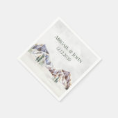 Rustic Winter Mountain Forest Wedding Napkin Servet (Hoek)