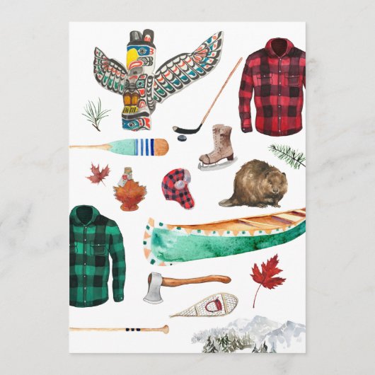 Rustic Winter Mountain | Menu Camping Wedding (Achterkant)