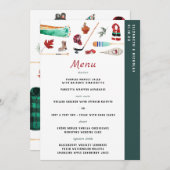 Rustic Winter Mountain | Menu Camping Wedding (Voorkant / Achterkant)
