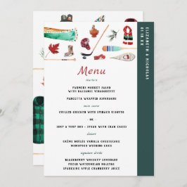 Rustic Winter Mountain | Menu Camping Wedding