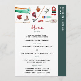 Rustic Winter Mountain | Menu Camping Wedding