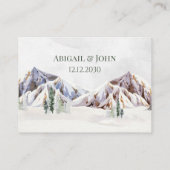Rustic Winter Mountain Wedding Place Setting Cards Plaatskaartje (Achterkant)