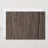 Rustic Winter Onederland 1e Verjaardagsuitnodiging Kaart (Achterkant)
