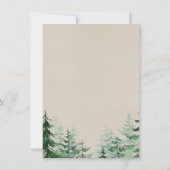 Rustic Winter onederland FIRST BIRTHDAY Kaart (Achterkant)