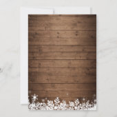 Rustic Winter ONEderland Lace Baby eerste verjaard Kaart (Achterkant)