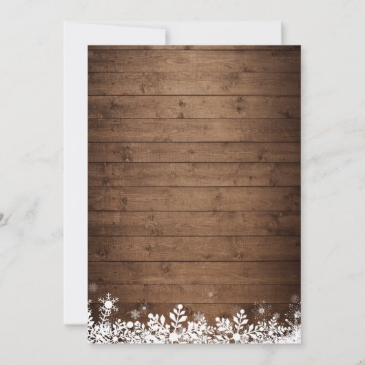 Rustic Winter ONEderland Lace Baby eerste verjaard Kaart (Achterkant)