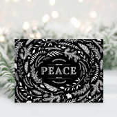 Rustic Winter Peace Holiday Greeting Card Feestdagen Kaart