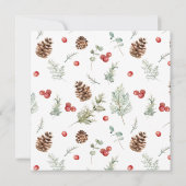Rustic Winter Pine Berry Wreath Holiday Kaart (Achterkant)