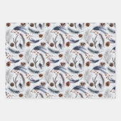 Rustic Winter Pine Cones Spruce Leaves Branch Inpakpapier Vel (Voorkant 3)