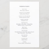 Rustic Winter Pine Trees Wedding Programme (Achterkant)