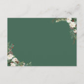 Rustic Winter Poinsettia Floral Wedding Details Informatiekaartje (Achterkant)