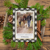 Rustic Winter Pset kerstfoto Folie Feestdagenkaart