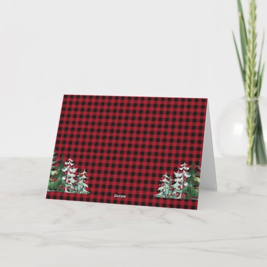 Rustic Winter Red Truck Hartelijk dank Bedankkaart (Achterkant)