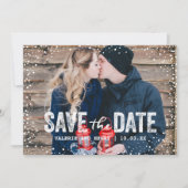 Rustic Winter Save the Date Full Bleed Photo (Voorkant)