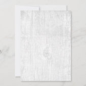 Rustic Winter Silver Snowflakes Sweet 16 Party Kaart (Achterkant)