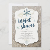 Rustic Winter Snow Vrijgezellenfeest Kaart (Voorkant)