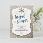 Rustic Winter Snow Vrijgezellenfeest Kaart (Staand voorkant)