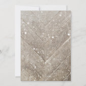 Rustic Winter Snow Vrijgezellenfeest Kaart (Achterkant)