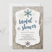 Rustic Winter Snow Vrijgezellenfeest Kaart (Voorkant)