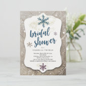 Rustic Winter Snow Vrijgezellenfeest Kaart (Staand voorkant)