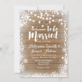 Rustic Winter Snowflakes Holiday Weddenschap Kaart (Voorkant)