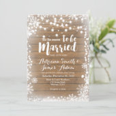 Rustic Winter Snowflakes Holiday Weddenschap Kaart (Staand voorkant)