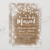 Rustic Winter Snowflakes Holiday Weddenschap Kaart (Voorkant / Achterkant)