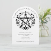 Rustic Winter Solstice Kaart (Staand voorkant)