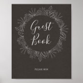 Rustic Winter | Teken van het kolenboek Poster (Voorkant)