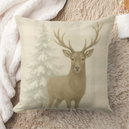 Rustic Winter Throw Pillow Kussen
