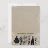 RUSTIC WINTER TREE WEDDING INVITATION KAART (Achterkant)