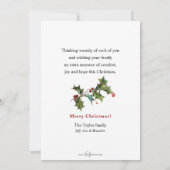 Rustic Winter Village met Holly Feestdagenkaart (Achterkant)